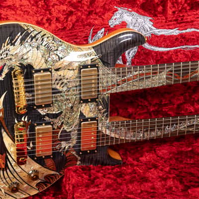 PRS Paul Reed Smith 20th Anniversary Double Neck Dragon 2005 Whale Blue image 4