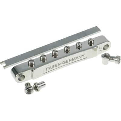 Faber ABRL-TG ABRL Bridge, pat. pend. Locking System, Gloss Nickel, TITANIUM saddles image 3
