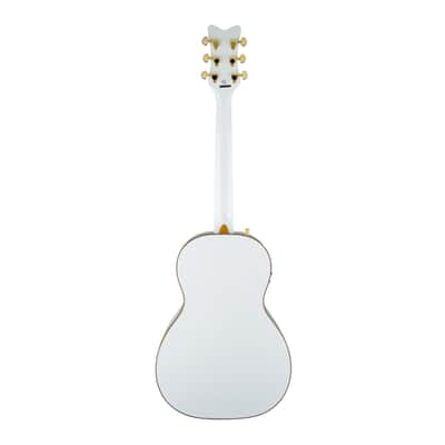 Gretsch G5021E Rancher Penguin Parlor Acoustic/Electric 6-String Guitar with 12-Inch Radius Laurel Fingerboard for Live Performances (Right-Handed, White) image 2