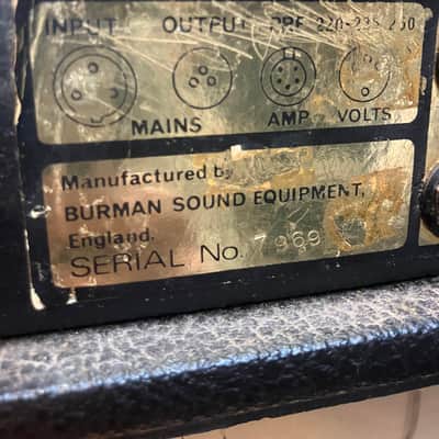 Burman Power Pak Amp (Preamp + Slave unit) 1970s image 6