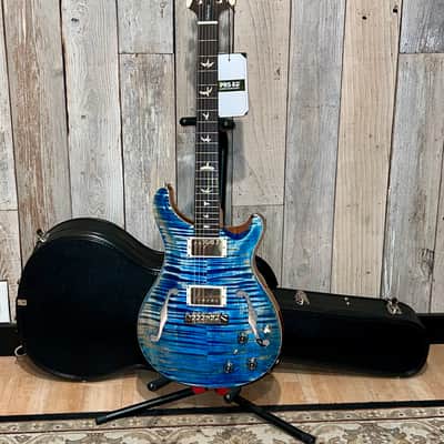 PRS Hollowbody II Piezo  Electric Guitar, Faded Blue Jean, Insane Flame, Help Support Small Business & Buy It Here ! image 13