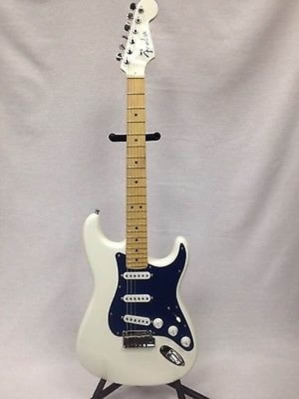 Fender Dealer Event Strat Snow White w/ Matching Headstock-Blue fender logo image 1