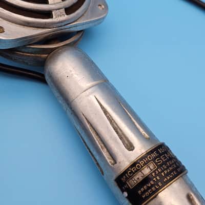 ☆Rare 1940s French SEM RJ1 Dynamic Microphone - Paris France Collectors Vintage Movie Prop Mic image 5
