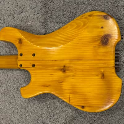 Custom Headless Blonde Travel Lapsteel compact comfortable electric guitar Made in Ukraine Custom shop Djent Modern Metal Unique Boutique image 12