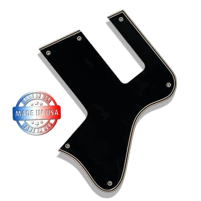 5 ply Black/Cream WIDE BEVEL Pickguard for Gibson Les Paul Special Double Cut Reissue & VOS image 1