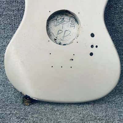 White Mini Basswood Guitar Body image 4