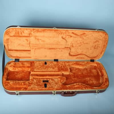 Fender Eyeglass Case Wood Case for Jazzmaster & Jaguar Brown Orange image 2
