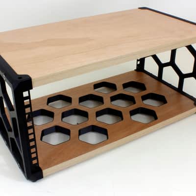 Nutshell 19" 4U DESKTOP STUDIO RACK POD CASE CABINET COMMS MEDIA AUDIO EQUIPMENT HYPLA - Black image 6