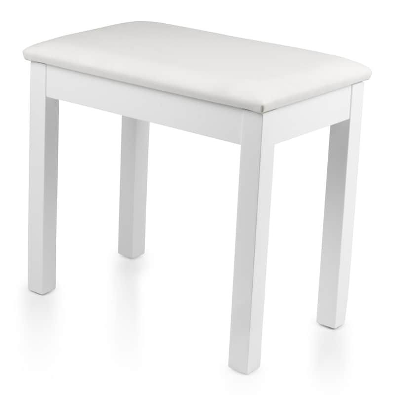 Gator Traditional Wooden Piano Bench In White image 1
