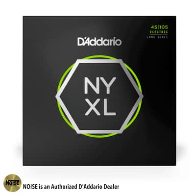 D'Addario NYXL45-105 Nickel Wound Long Scale Light Top / Medium Bottom Bass Guitar Strings, 45-105 Nickel image 1