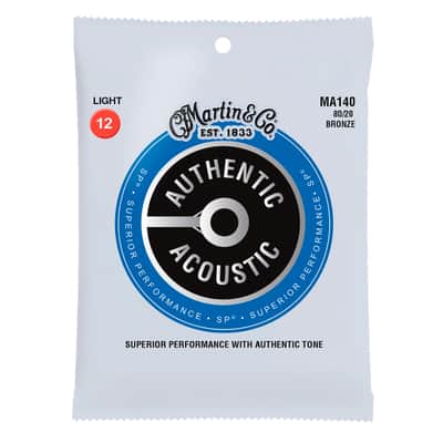 MA140 AUTHENTIC SP 80/20 Bronze Light 12/54 Martin Strings image 1