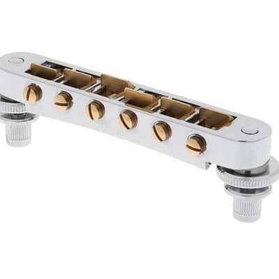 Schaller Germany GTM Tune-O-Matic Bridge with M5 Studs/Inserts, CHROME image 4