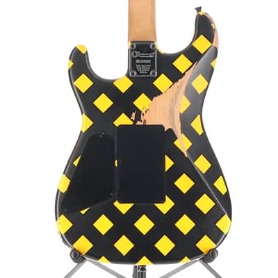 Charvel Super-Stock SD1 H FR EB Electric Guitar Diamond Life Yellow and Black (C4)(52590) (52590) image 2