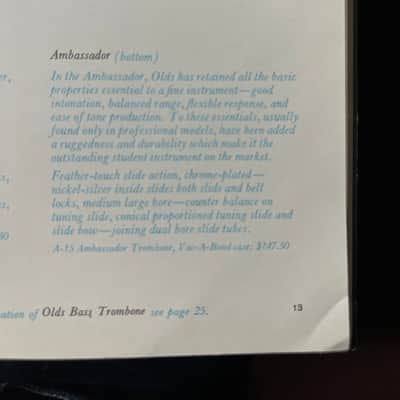 Olds Ambassador A-15 Bb Tenor Trombone (1949)  (Los Angeles) SN 29322 (rare) image 19