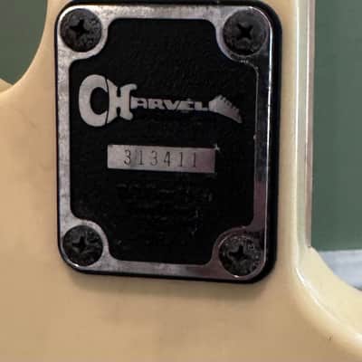 Charvel Vintage 80's Charvel / Jackson 2B Lefty 4 String Bass Guitar Made in Japan MIJ Left Handed W/ Case  - White image 8