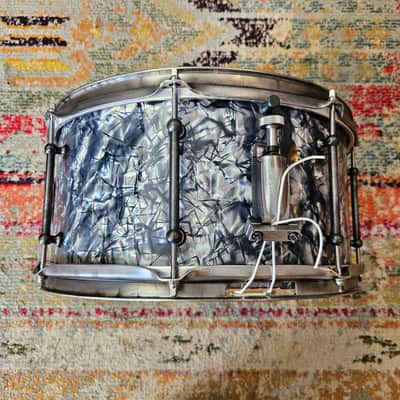 Bucks County Drum Co. 14x7" Relic Series Mahogany Snare in Charcoal Pearl image 4