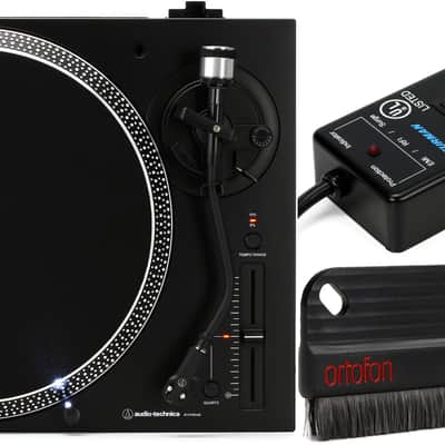 Audio-Technica AT-LP120XUSB-BK Direct Drive Turntable with USB - Black Bundle with Furman SS-6B 6-outlet Surge Suppressor Strip... (3 Items) image 1