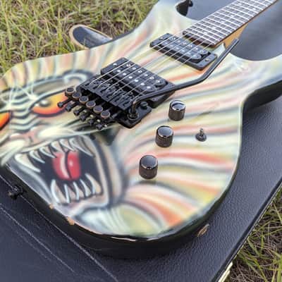 Rare Kramer Pacer Imperial USA 1984/85 Banana Headstock Custom Kline Graphics All Original image 1