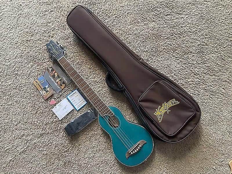 Washburn RO10TBL Rover Steel String Travel Acoustic Guitar 2010s - Trans Blue image 1