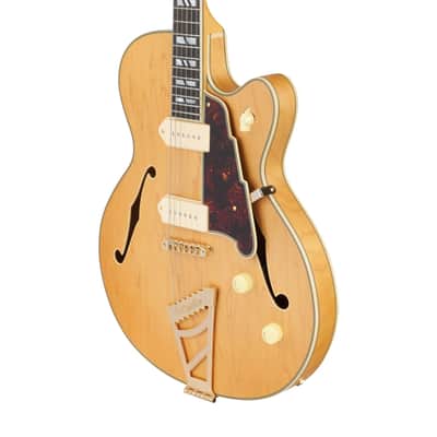 D'Angelico Deluxe Ss Fully Hollow Single Cutaway Satin Honey image 5