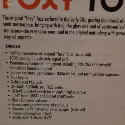 Warm Audio Foxy Tone Box Fuzz/Octave USA image 8