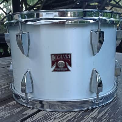Tama Japan RARE Swingstar Tom 12" Red badge 1983 - Metallic white image 1
