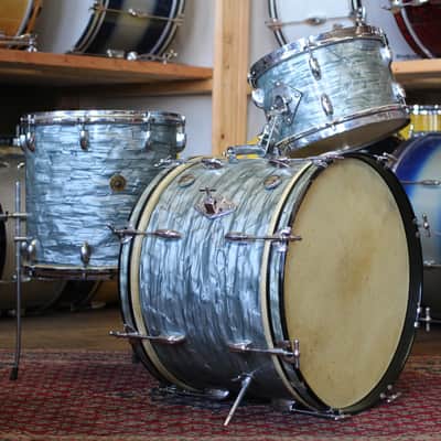 1950's Gretsch Progressive Jazz in Midnight Blue Pearl 14x20 14x14 8x12 image 1