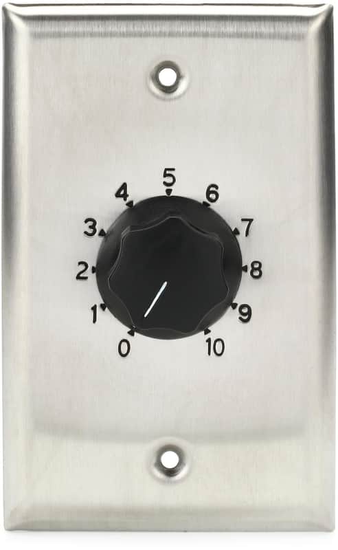 AtlasIED AT10 10-watt Single Gang 70.7V Attenuator - Stainless Steel image 1