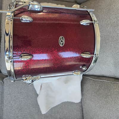 Slingerland Drum set 20,12,13,16 1970s - Maroon Sparkling Pearl image 11
