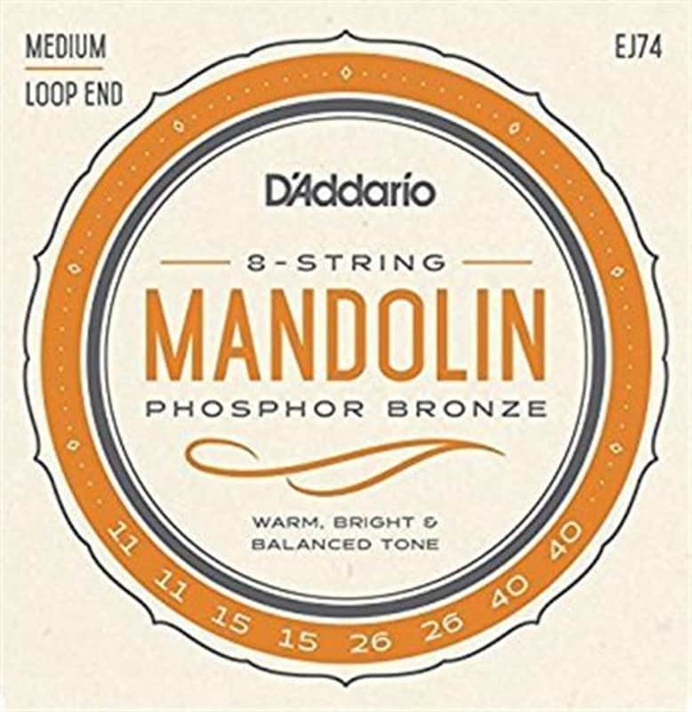 D'Addario EJ74 Mandolin Strings, Phosphor Bronze, Medium, 11-40 image 1
