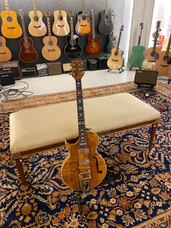 Framus AK74 Custom Shop Lefty  2007  Flame Koa Solid Top image 1