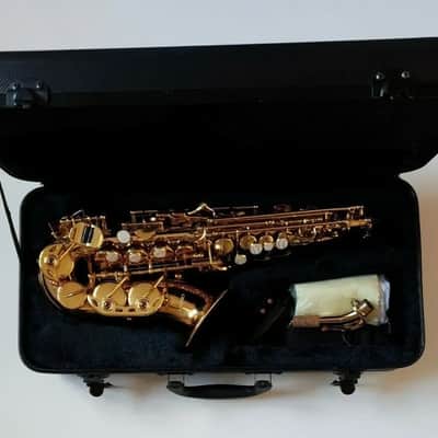 Alto Saxophone Eb Sax in Gold Lacquer with Hard Case- Intermusic Full Outfit~ image 8