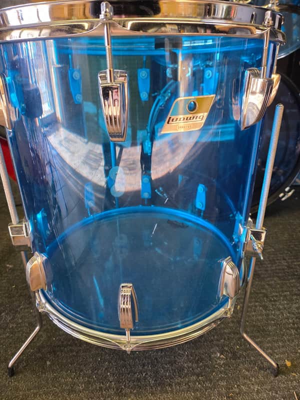 Ludwig VISTALITE 16" Floor Tom - Late 70s - Blue image 1