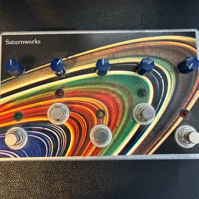 Saturnworks Pedals 5 Channel 5:1 Active Mixer Pedal for Guitar + Bass + Keyboard + More with on/off Switches & Neutrik Jacks - Handcrafted in California 2020's - metal image 1