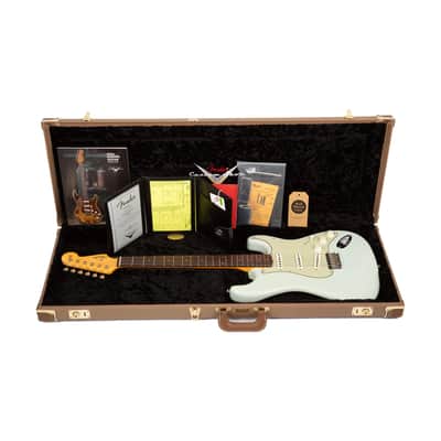 2022 Fender Custom Shop 1959 Hardtail Stratocaster Electric Guitar, Faded Aged Sonic Blue, R118197 image 10