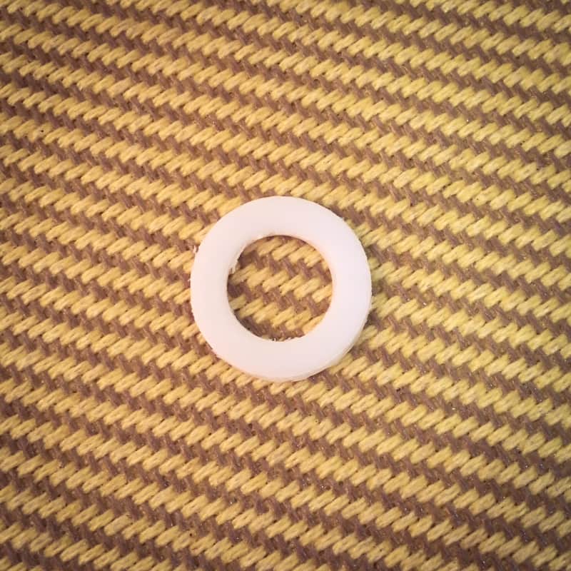 006-1718-000 White Plastic Bigsby Round Shim for Spring Pocket to Raise Guitar Tremolo Bar Height image 1