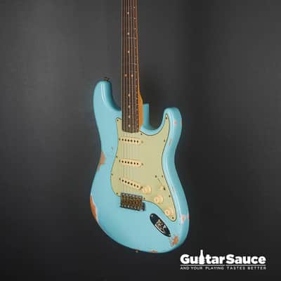 Fender Custom Shop Stratocaster Limited 64 L-Series Heavy Relic Aged Daphne Blue 2024 (Cod.1750NG) image 5