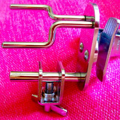 Cowbell Woodblock Bass Drum Mount Bracket Vintage image 2