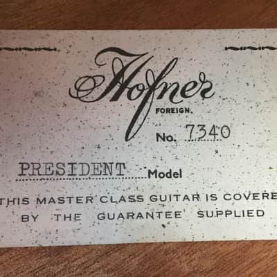 Hofner President 1960 Violin Sunburst image 17