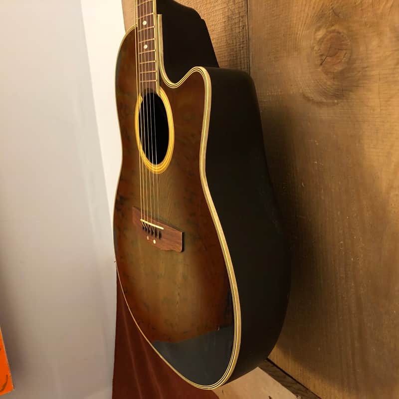 Applause AE-36 Vintage Acoustic Electric Guitar Green Burst c