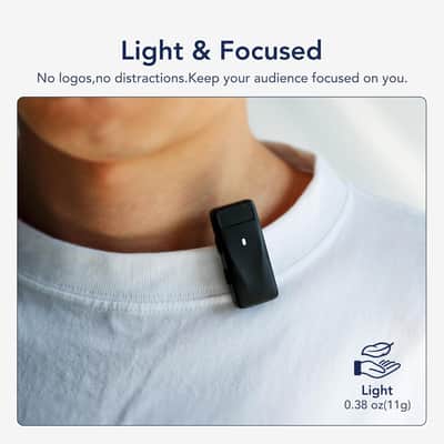 Wireless Lavalier Microphone for iPhone 17,16,15 Pro Max, USB C Smartphone, Android - 2pcs Noise Canceling Wireless Clip on Lapel Mic for Recording Vlogging,Interview,Gifts for Content Creator image 3