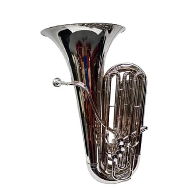 Schiller Elite 4 Valve Front Action Tuba Nickel Plated image 2