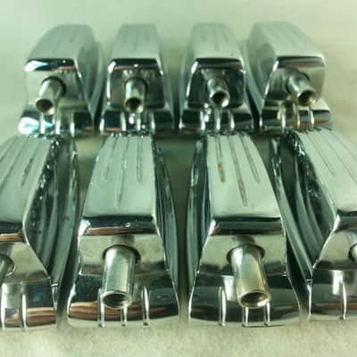 *Ludwig 8x Bass Drum/Floor Tom Lugs Vintage Chrome Long Swivel Super Classic 60s image 1