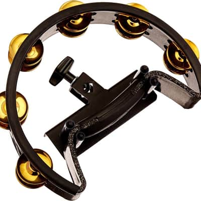 Pearl PTM10GHX Quickmount Tambourine with Brass Jingles - Black image 3