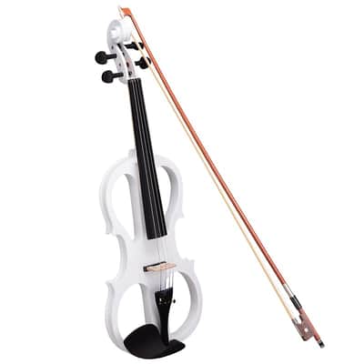 Cxxss 4/4 Violin Electric Violin(right hand)white-US image 12