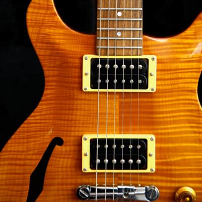 Hamer USA Artist Amber Double Cut Semi-Hollow Electric Guitar 1990's Pre-Owned image 5