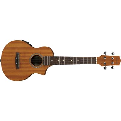 Ibanez UEW5E Concert Ukulele Acoustic Electric Guitar with Mahogany Top, 19 Frets, Mahogany Neck, Rosewood Fretboard, UK300-T Preamp, Open Pore image 13