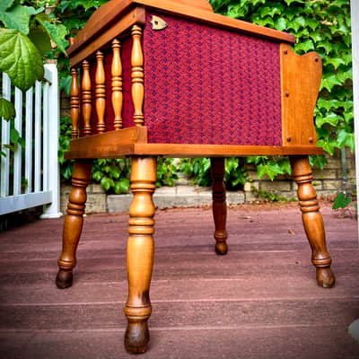 Rotary Connection Solid Maple 2 6x9 guitar 2 speaker cabinet/side table/music sheet holder on legs! 2 vintage 6x9 speakers. Open or closed back optional. 16 ohms. Vintage colonial style. Switchcraft jack. 2026 - Maple Wood image 8