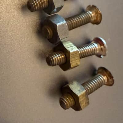 Hagstrom Kent Switch guard flat-head screws with nuts [complete vintage set of 8] 1962-1969 image 2