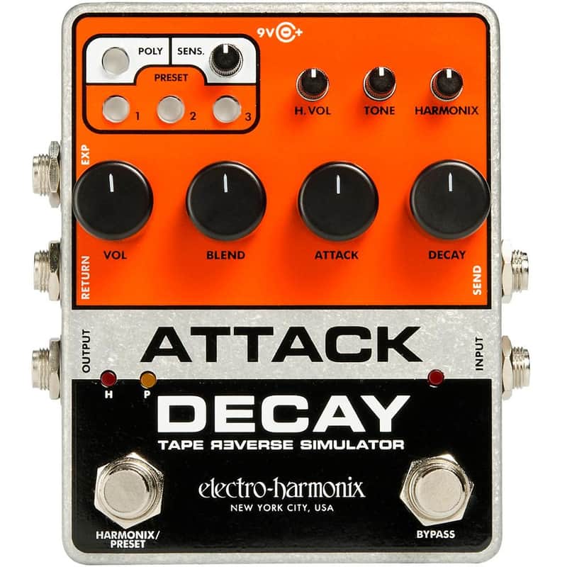 Electro-Harmonix ATTACK DECAY Tape Reverse Simulator Pedal image 1